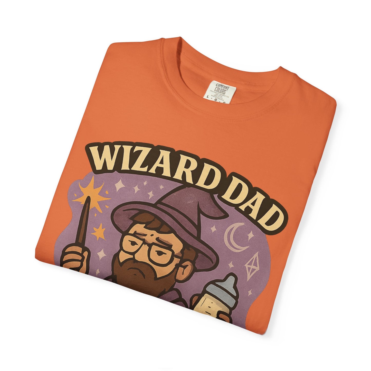 Wizard Dad T-Shirt - Unisex Garment-Dyed Tee for Dads, Funny Gift for Father's Day, Gifts for Wizards, Casual Wear, Character Tee