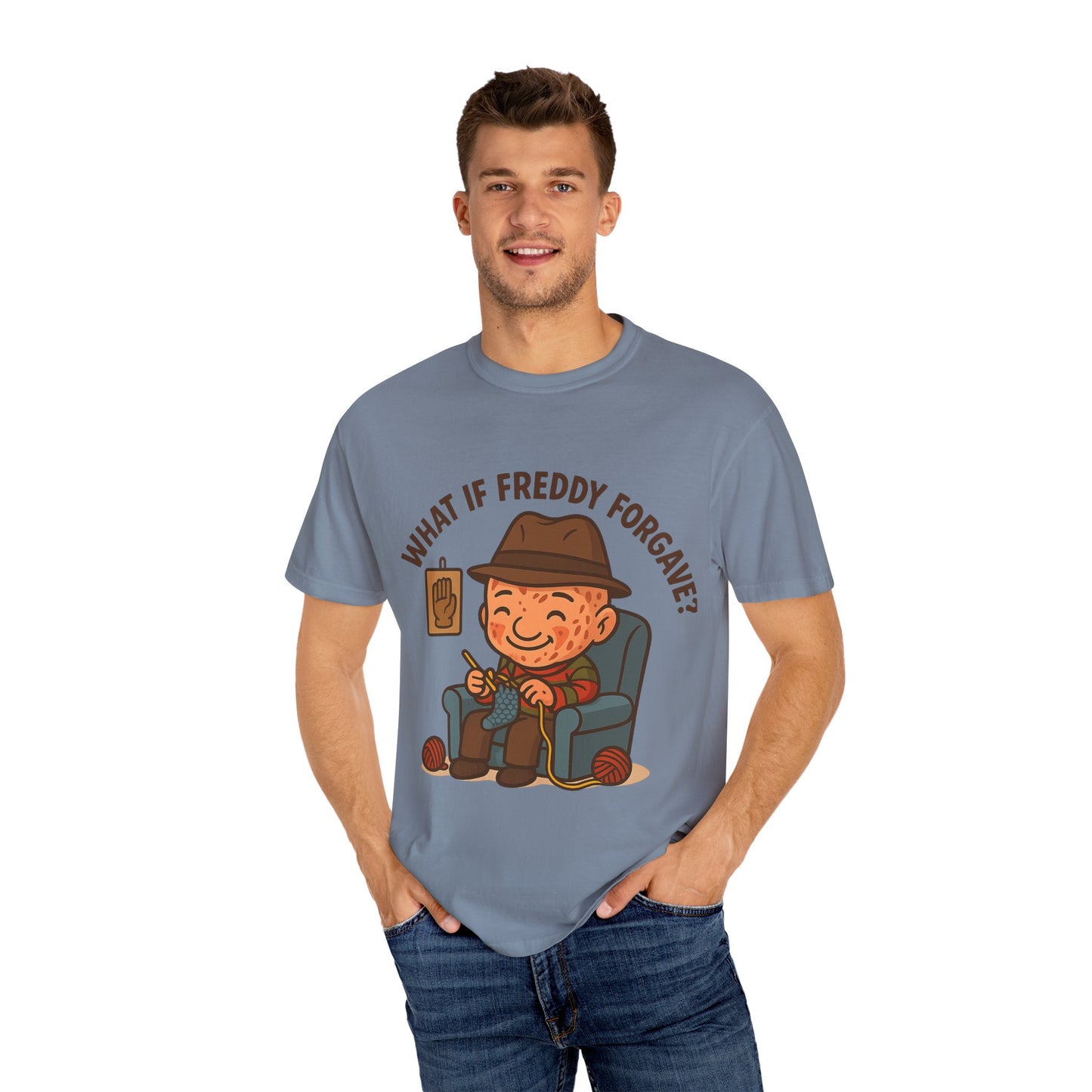 Playful Unisex T-Shirt with 'What If Freddy Forgave?' Design, Funny Graphic Tee for Casual Wear, Gift for Fans, Humor Shirt, Unique Present