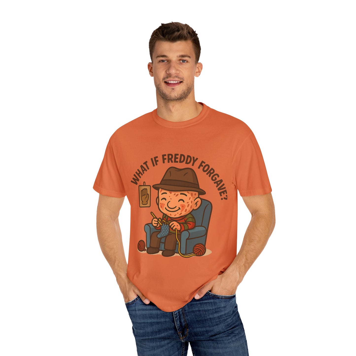 Playful Unisex T-Shirt with 'What If Freddy Forgave?' Design, Funny Graphic Tee for Casual Wear, Gift for Fans, Humor Shirt, Unique Present