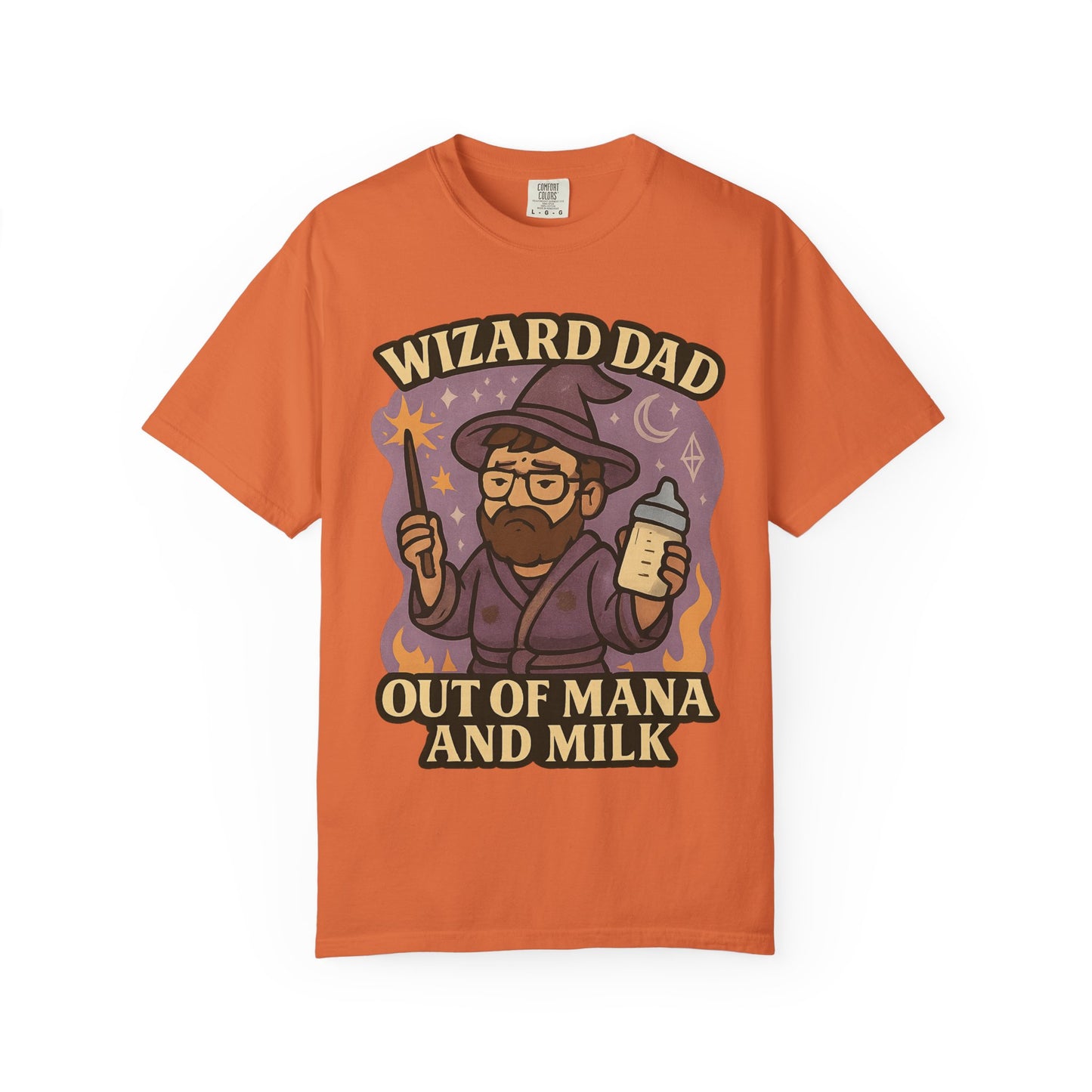 Wizard Dad T-Shirt - Unisex Garment-Dyed Tee for Dads, Funny Gift for Father's Day, Gifts for Wizards, Casual Wear, Character Tee