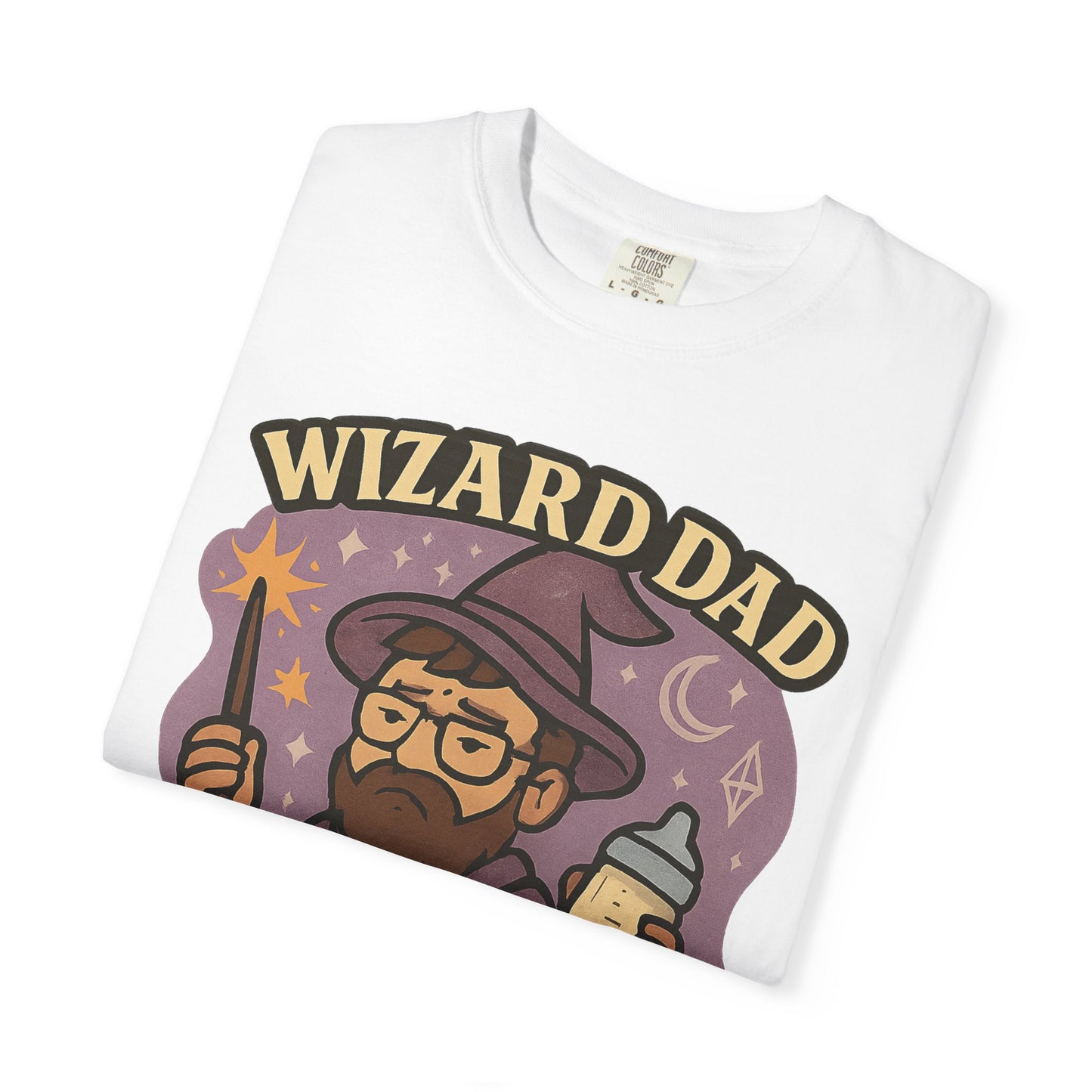 Wizard Dad T-Shirt - Unisex Garment-Dyed Tee for Dads, Funny Gift for Father's Day, Gifts for Wizards, Casual Wear, Character Tee
