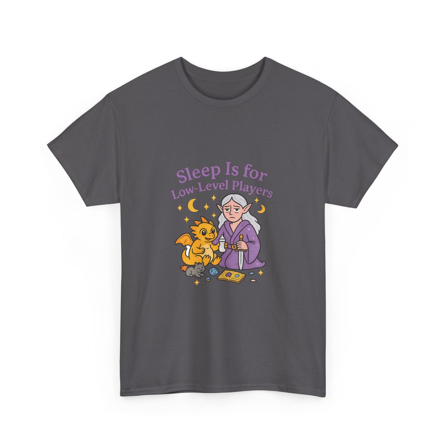 Sleep Is for Low-Level Players Unisex Tee, Gaming Shirt, Funny Gamer Gift, Casual Cotton T-Shirt, Video Game Humor Apparel