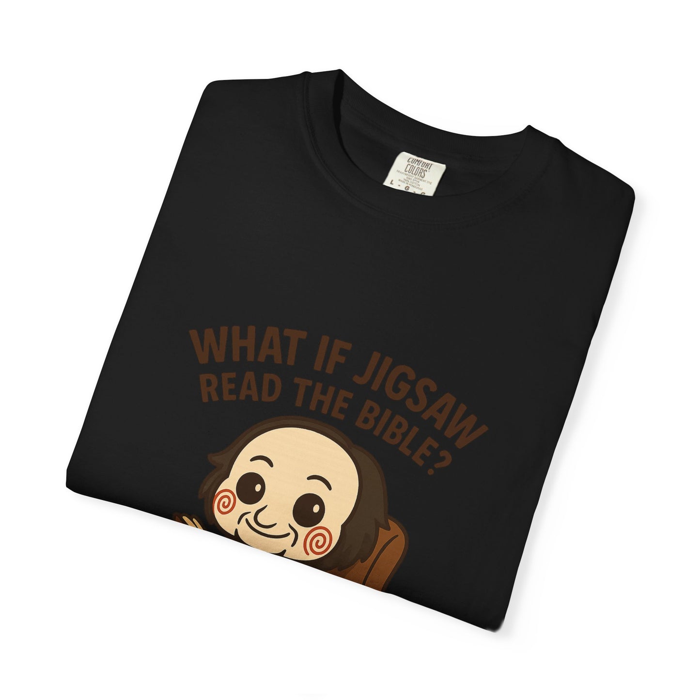 Quirky Graphic Tee, Jigsaw Humor Shirt, Unique Gift for Readers, Fun Bible Reference T-shirt, Casual Everyday Wear