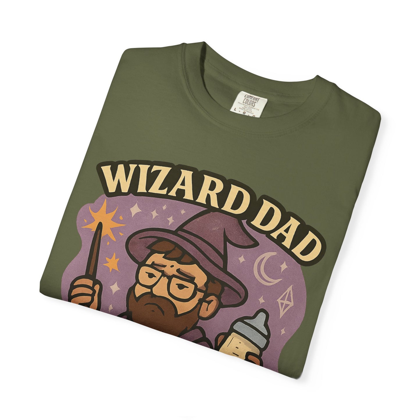 Wizard Dad T-Shirt - Unisex Garment-Dyed Tee for Dads, Funny Gift for Father's Day, Gifts for Wizards, Casual Wear, Character Tee